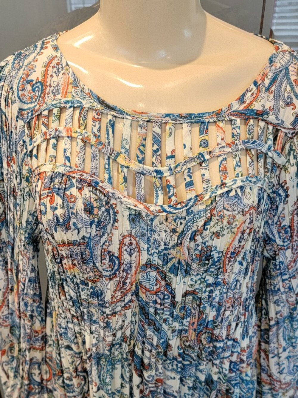 Spense Spring Breeze Bohemian Floral Print Blouse - Picture 4 of 12